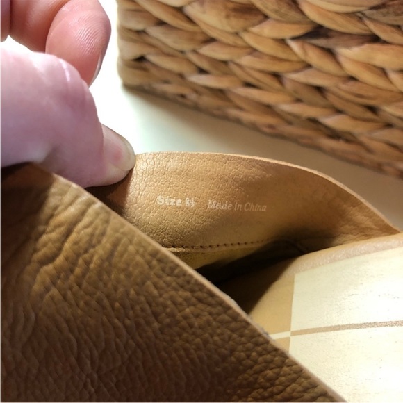 Dolce Vita Caramel Leather Mule Wood Heel Size 8.5 - Picture 8 of 9